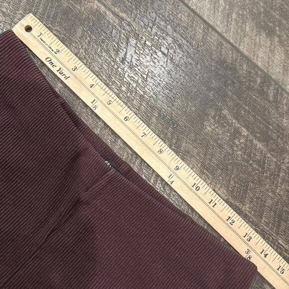 Eileen Fisher Ribbed Organic Cotton Blend Straight Pant Cassis Size S - Picture 6 of 8